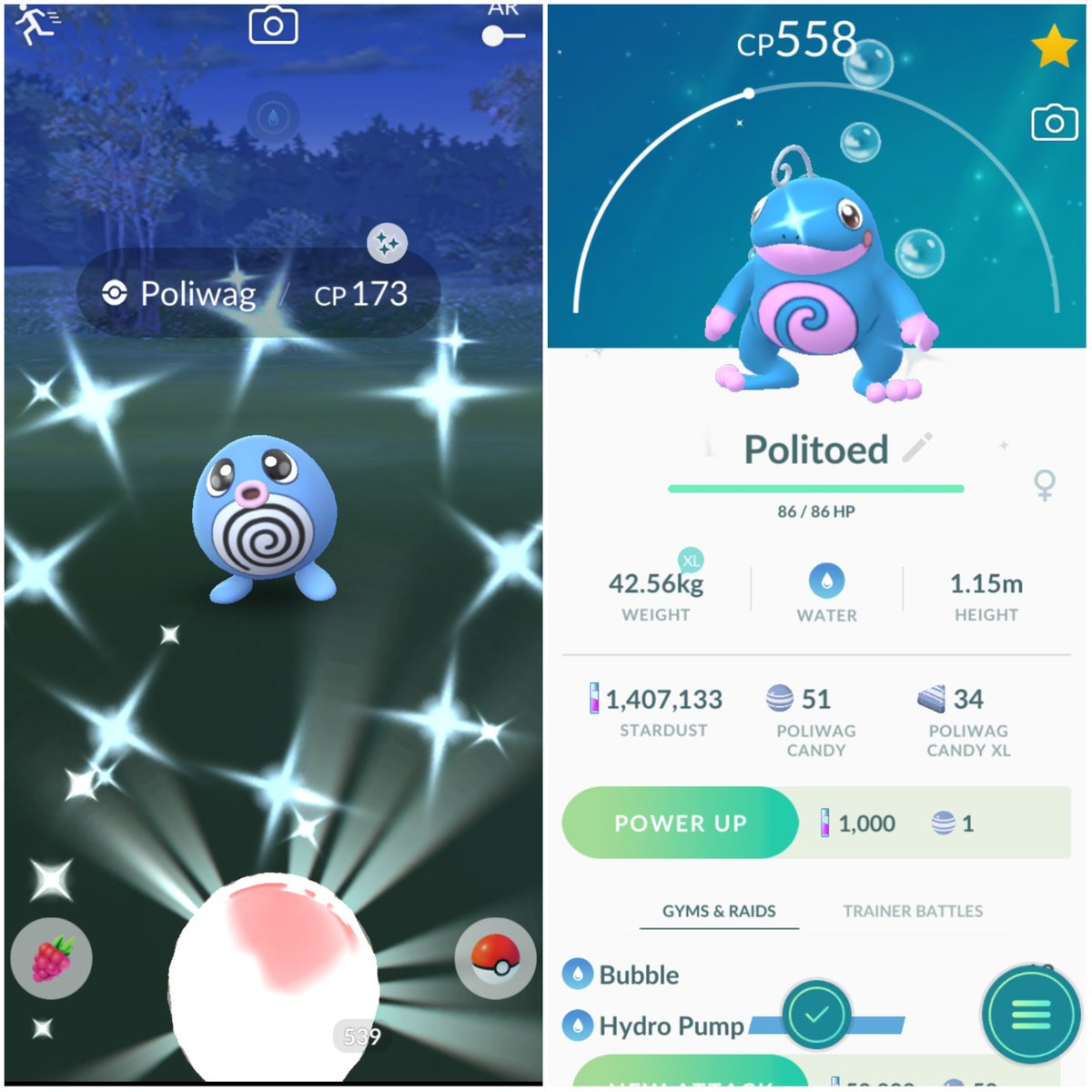 suzerduder's tweet photo. My week in #PokemonGO:
#HundoPikachu, #ShinyPoliwag that I evolved to cotton candy #Politoed, & #ShinyJigglypuff that I evolved to #Wigglytuff.
All of that in addition to #shiny #Bulbasaur & #Moltres, & perfect zero #Pikachu earlier this week.
#LetsGO #ShinyCheck #YouLoveToSeeIt https://t.co/SEO0LwfZdw