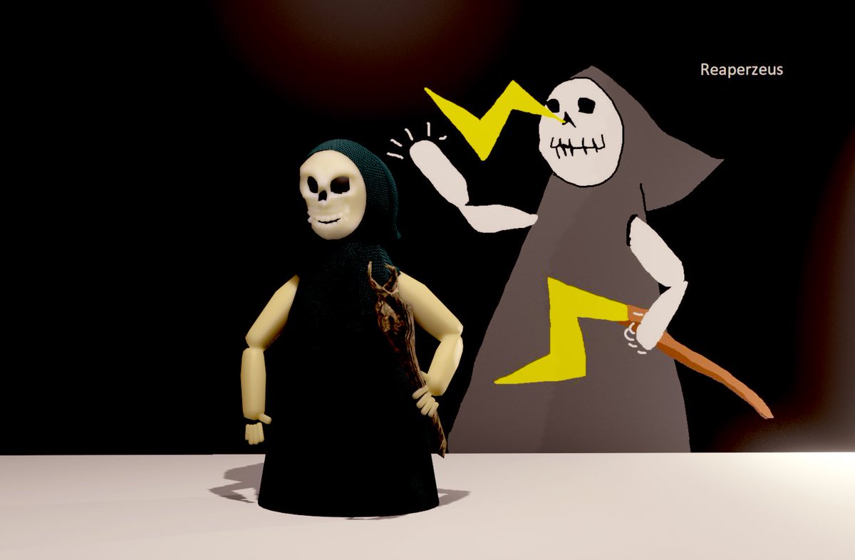 TheHaunted_Leg's tweet image. Had this one done for a few days now, but completely forgot to post it! Oops.

#grimreaper #jacksonshomeforimaginarybabies #blendercharacter