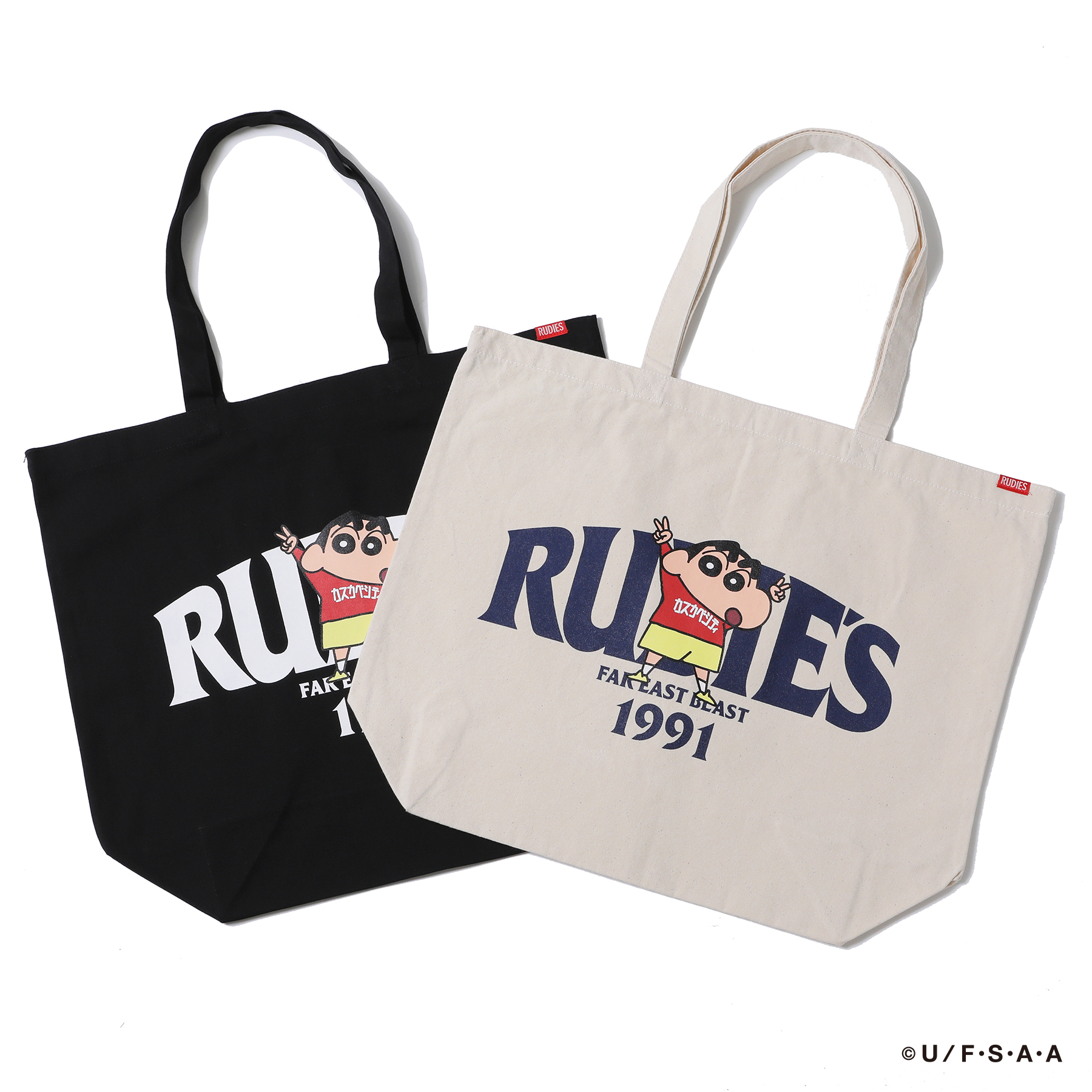 Rudie S Official 大判のトートバッグに Rudie Sのロゴの前にピースサインで陣取るクレヨンしんちゃんをプリント Rudie Sらしい仕上がりにしました 日常に ショッピングに 使いやすいサイズ感になっています T Co Gvqssg2mvw Rudies