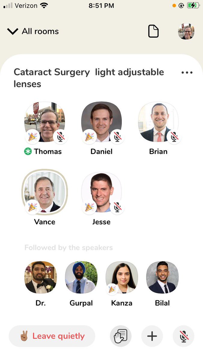 Jesse Vislisel, MD (@jessevisliselmd) on Twitter photo Attended my first #ophthalmology discussion on the new @joinClubhouse platform. I like it! In good company with <a href="/cataractsurgery/">thomas oetting</a>, <a href="/daniel_terveen/">Daniel Terveen</a>, <a href="/Shafer_EyeMD/">Brian Shafer, MD</a>, & <a href="/DrVanceThompson/">Vance Thompson</a>! Attended my first #ophthalmology discussion on the new @joinClubhouse platform. I like it! In good company with <a href="/cataractsurgery/">thomas oetting</a>, <a href="/daniel_terveen/">Daniel Terveen</a>, <a href="/Shafer_EyeMD/">Brian Shafer, MD</a>, & <a href="/DrVanceThompson/">Vance Thompson</a>!