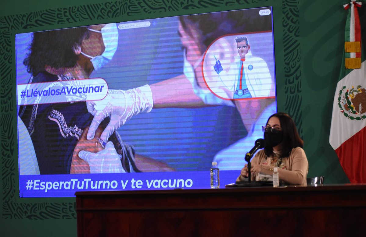 SSalud_mx's tweet photo. A esta fecha, un millón 119 mil 171 #PersonasAdultasMayores han sido vacunadas con su primera dosis contra #COVID19. La vacuna está garantizada para todas y todos. Cuando llegue su momento, #LlévalesAVacunar #PorAmorALaVida. https://t.co/2Ch1oenZl2