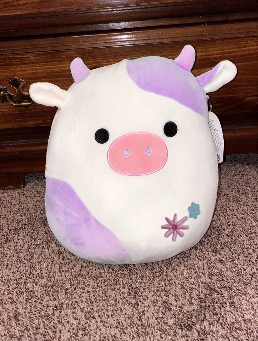 Blueberry Caedia the Cow Stackable 12” Squishmallow