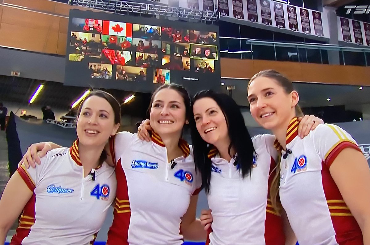 Pascucci015's tweet image. Well done! Kerri Einarson, Val Sweeting, Shannon Birchard and Briane Meilleur repeat as Scotties champions as Team Canada defeats Ontario 9-7. #Manitobastrong