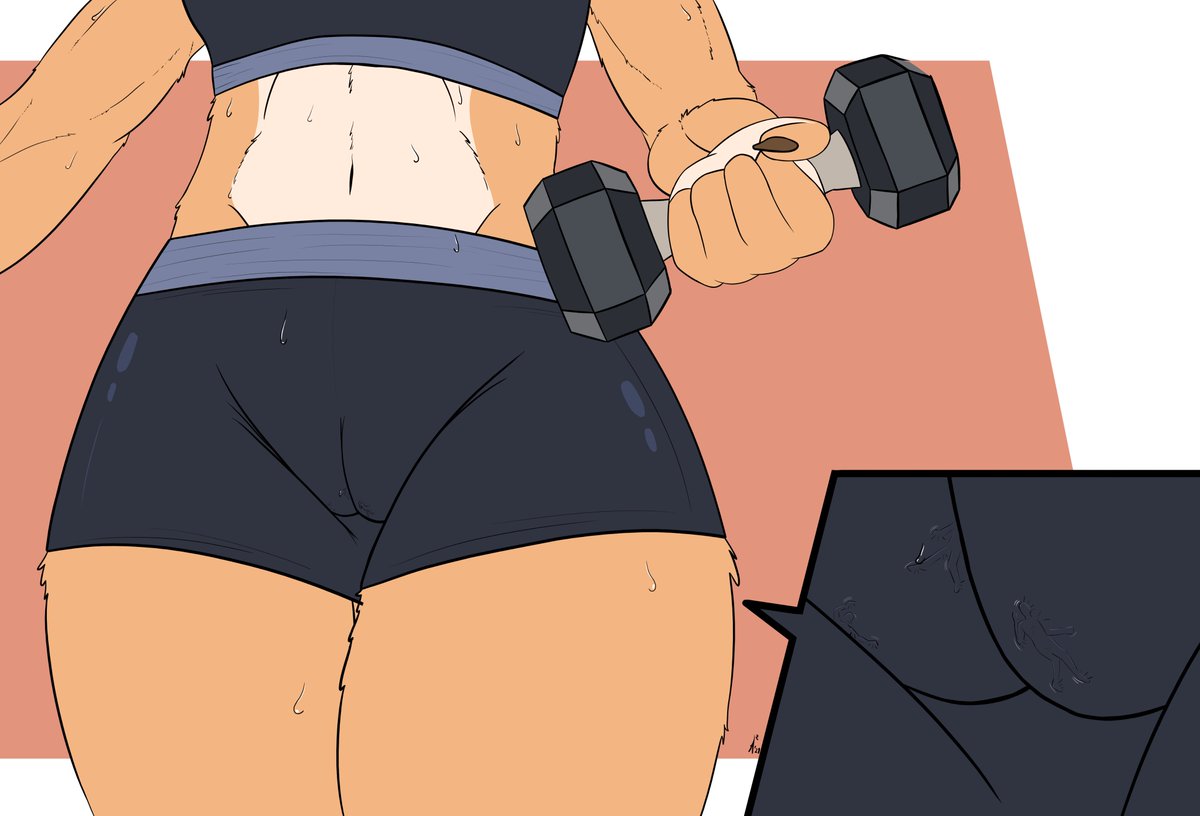 B-Big rabbits...

Looks like Karen ended up keeping up the micros she "found" earlier, or well, atleast some of them, now simply using them as a way to keep her on Edge while exercising.

Or maybe she's just a pervert, who knows.