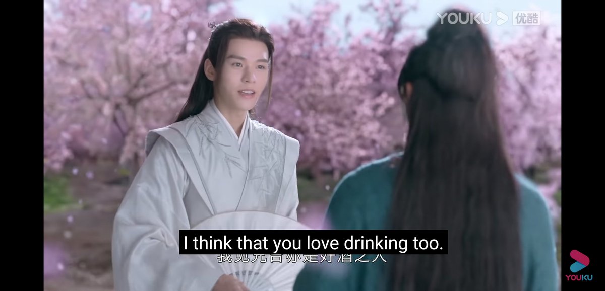 "it seems to me that Brother is a man who loves wine.""the spring day is perfect." (why I point this out is bc 春色 aka colour of spring also has sexual connotations)