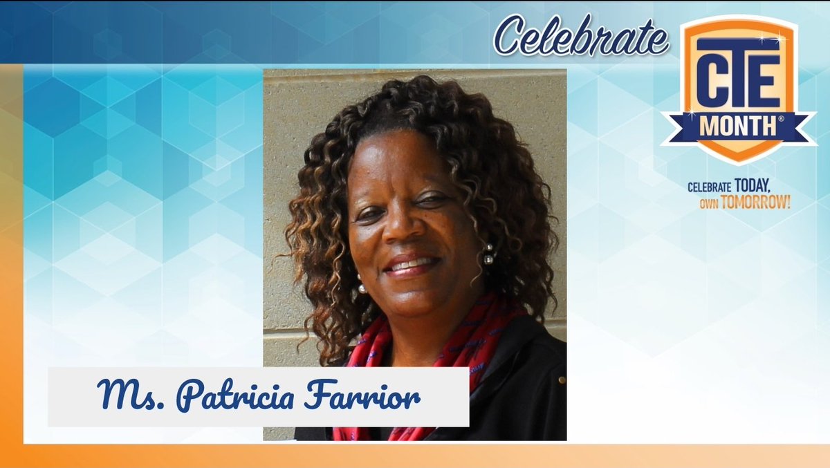 SCS_CTE's tweet photo. Celebrate our Career Technical Educator Spotlight: Ms. Patricia Farrior! #TeamSelmaConnected #CTEMonth #careerteched https://t.co/kdg8XlKXBC