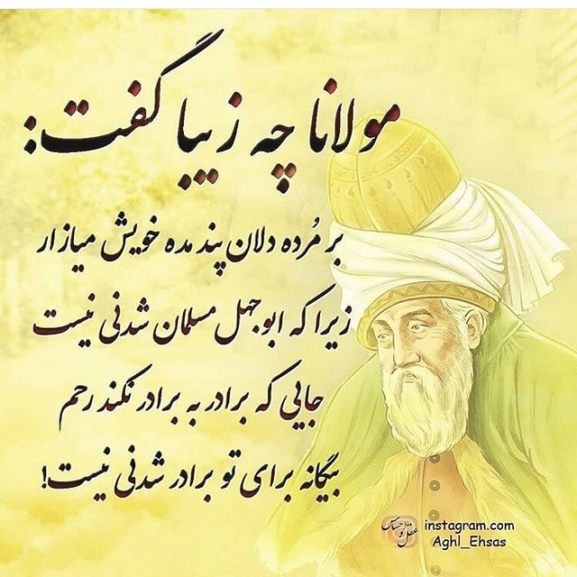 _Delaram_770's tweet image. بر مرده دلان پند مده خویش میازار
زیرا که ابوجهل مسلمان شدنی نیست
جایی که برادر به برادر نکند رحم
بیگانه برای تو برادر شدنی نیست.
#مولانا
#فریب