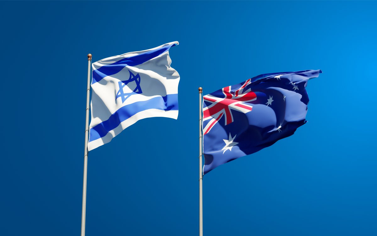 Israel and Australia flags 
