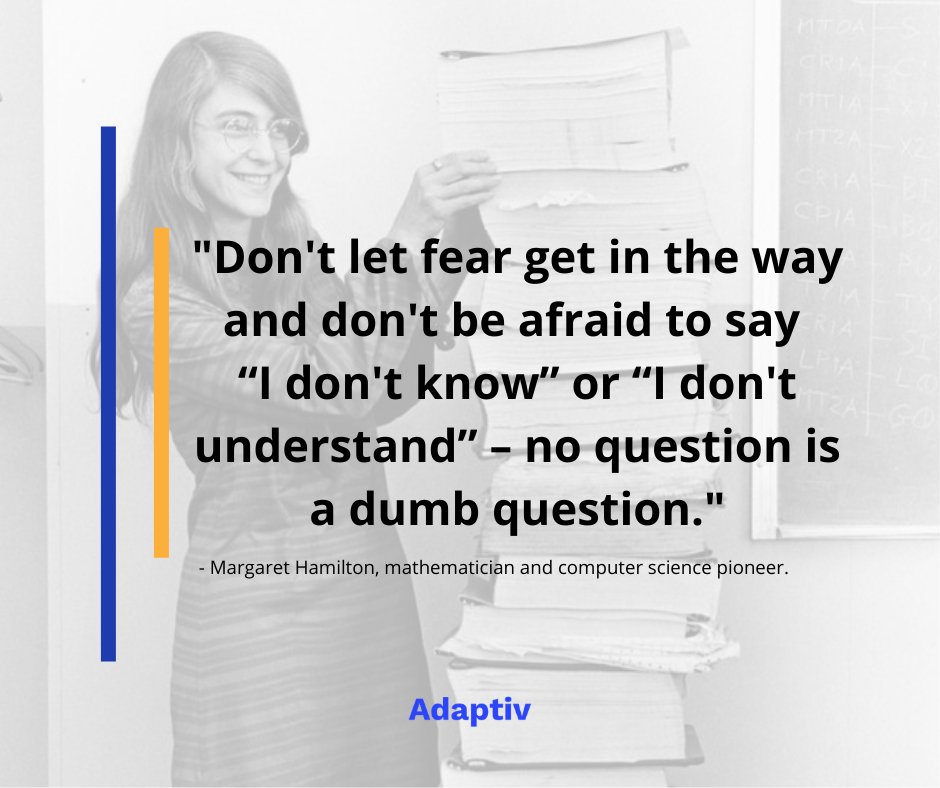 adaptiv_me's tweet photo. Going into the month of March and celebrations for International Women's Day, with this quote by Margaret Hamilton. ⁠⁠#iwd2021 #internationalwomensday #march #8thmarch #womeninscienceandtech #womeninengineering #adaptivme #beingadaptiv #futureready #futureofwork https://t.co/eOHHlGcYx7