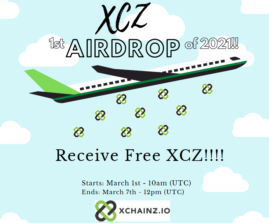 Xchainz1's tweet photo. 💰XCZ Airdrop💰
🤟Like and retweet #XCZ and #XChainZ
✔️Tag 3 friends
✔️Reply w/ "#XChainZ Educational Platform - XCZ 2021"
✔️Join the XCZ Telegram community and create an XCZ account
💰Check your XCZ wallet after March 10th!

⌚️Ends March 7th

Instructions:https://t.co/Us7GQhM3y8 https://t.co/4Dn0eDoBFI