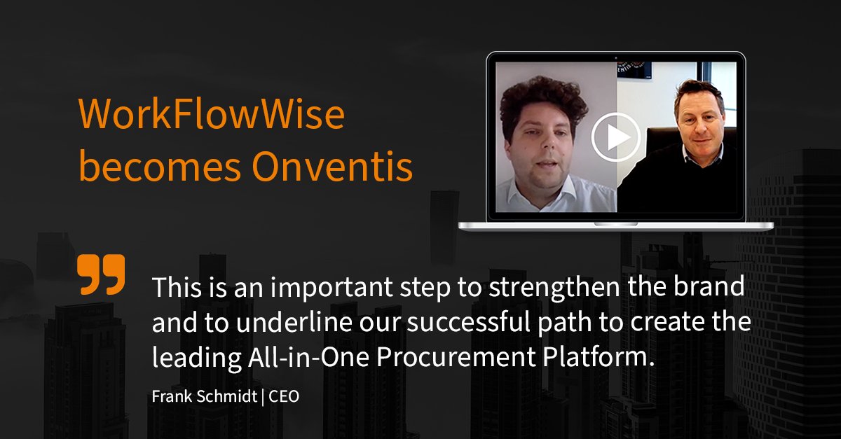 Frank Schmidt, CEO, and Jerker Vulperhorst, Managing Director Benelux will personally share some more insights on the name change in our free webinar on March 4, 2021 at 10:00 am. Don't miss it - register now 👉 onventis.com/webinar/all-in…