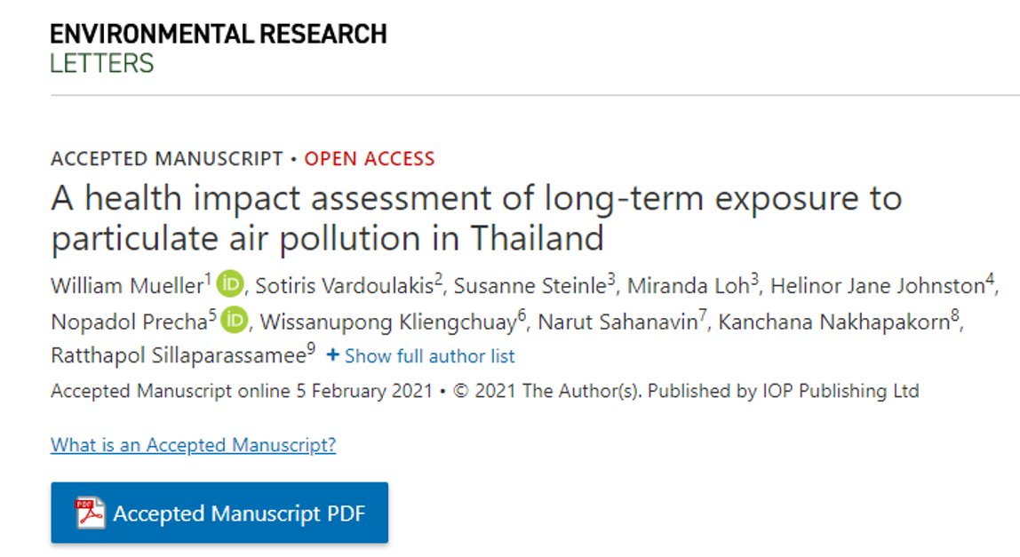TAPHIA_project's tweet photo. Our latest paper has been accepted for publication (Open access). Please follow the link below to access the manuscript. #HIA #ParticulateMatter #exposure #AirPollution #Thailand
https://t.co/7qhdZED4ZF https://t.co/GIITpbNe9z