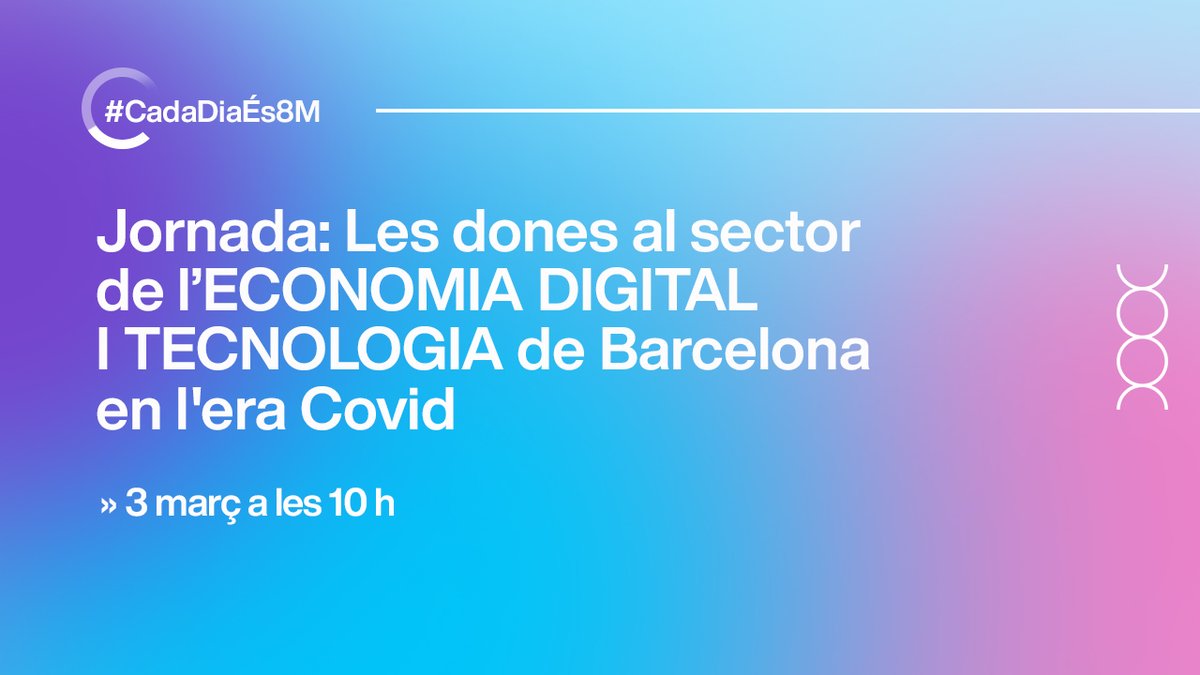 Quin paper juguen les empreses digitals liderades per dones?
Descobreix-ho a la jornada ‘Les dones al sector de l’economia digital i la tecnologia de Barcelona en l’era Covid’.
🗓️ 3 de març.
#CadaDiaÉs8M #8M
👉 ow.ly/tmWF50DMqiW