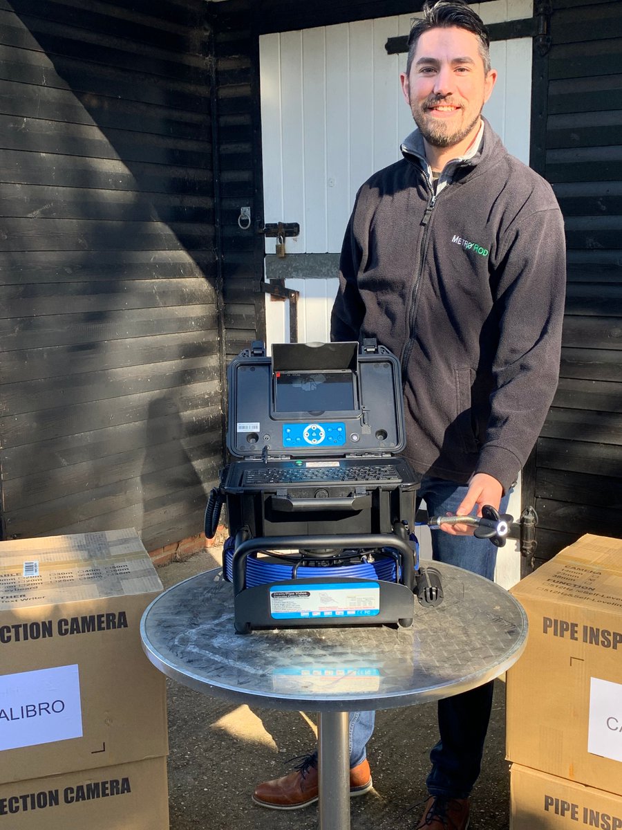 Here's our Operations &amp; CCTV Survey Manager taking delivery of an initial order of 5 portable small bore inspection cameras allowing our engineers to get eyes into places that most can't. Contact the Metro Rod team to Find it - Record it - Solve it! Carl Waller 01582 666543