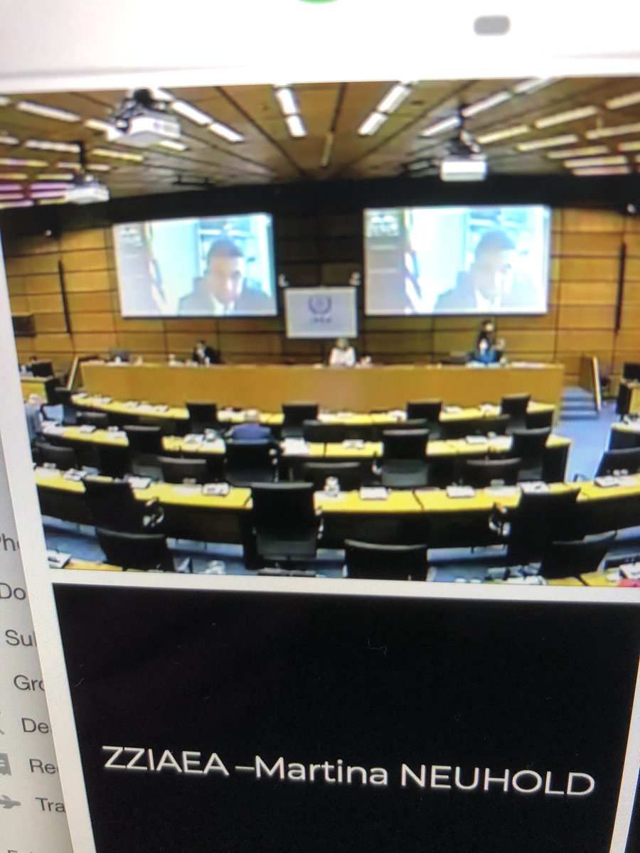 SweAmbEU's tweet photo. #IAEA Board of Governors March meeting in Vienna starts with introductory statement by DG @rafaelmgrossi. On the agenda this week: #COVID19, Nuclear Safety, Technology and Verification. #Iran items expected to attract most attention. @SwedenUN_Vienna @SweMFA #VirtualDiplomacy https://t.co/nNdfjGgrT7
