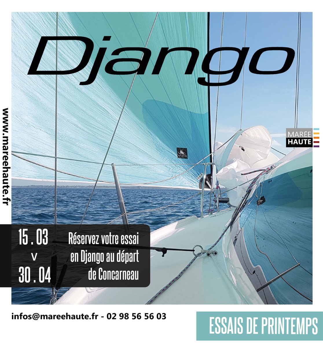 ⚠️[ EVENEMENT ] ⚠️ Réservez votre essai en Django ! infos@mareehaute.fr - 02 98 56 56 03 - mareehaute.fr