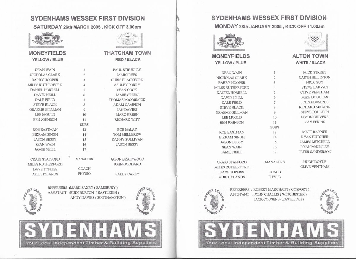 MONEYFIELDSFC's tweet photo. π Moneyfields vs Thatcham Town/Alton Town 2004-05
#MoneysProgrammes
#UpTheMoneys https://t.co/UxyG1me1CB