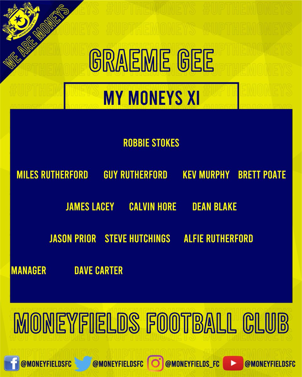 MONEYFIELDSFC's tweet photo. Former Midfielder Graeme Gee selects his 'Moneys XI'
Graeme played 189 times and scored 29 goals during his time at Dover Road.
#MyMoneysXI
#UpTheMoneys https://t.co/068PPD0qRC