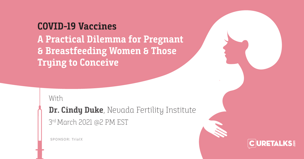 We are talking to RE &amp; virologist <a href="/DrCindyMDuke/">Dr. Cindy M Duke, MD, PhD, FACOG</a> to get answers to common queries related to #COVID19Vaccines in women who are #pregnant, #breastfeeding or trying to conceive. RSVP/Post your questions bit.ly/3si5DLm

<a href="/DavinaAdvocate/">Davina Rudnick Fankhauser</a> <a href="/valeriedlandis/">Valerie Landis</a> 
#COVID19 #womenshealth