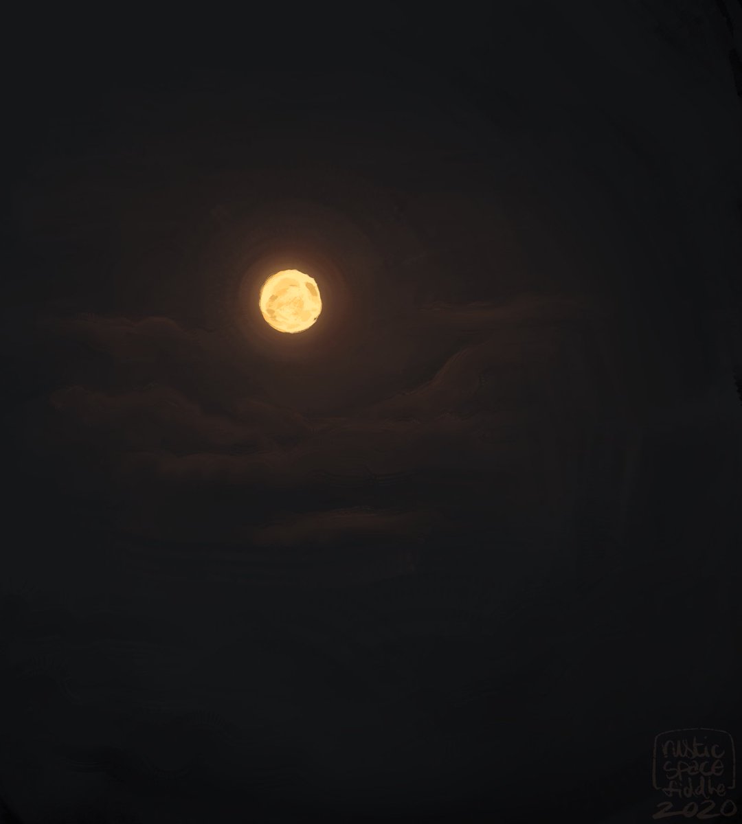 RustyFiddle's tweet image. Hello yes still painting the moon cuz she’s been wild lately. I love she #Moon #art #NASA