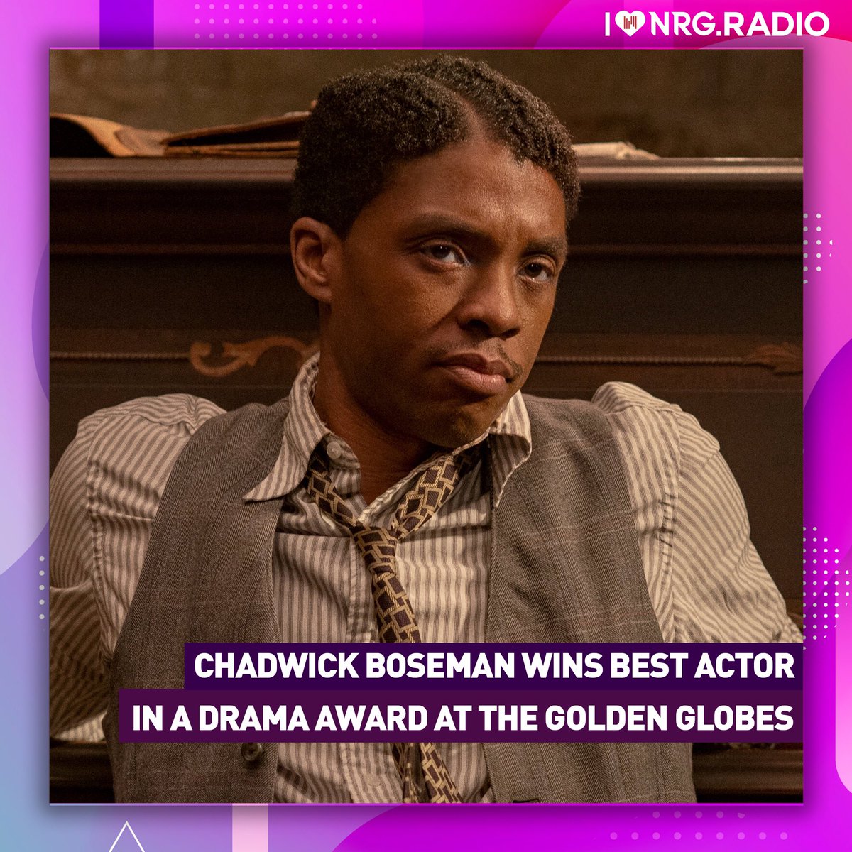 Chadwick Boseman won a best actor award at the Golden Globes for his role in “Ma Rainey’s Black Bottom,”. Keep resting in power @chadwickboseman . #GoldenGlobes #NRGBreakfastClub https://t.co/1UmAElcoG4