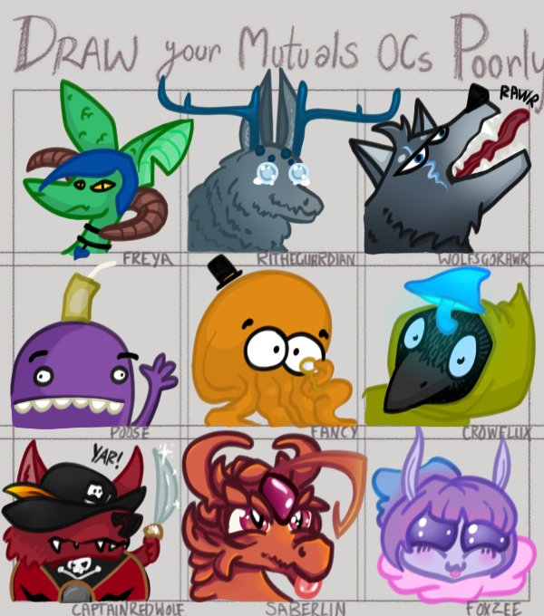 RitheGuardian's tweet photo. Thank you and also I'm sorry! <3 this was fun.
@LancerFreya @WolfsGoRawr @p00se2 @stephenbobbett @Crowflux @PLRedWolf @SaberlinSLA @foxzee12 https://t.co/UdX7wh0eux