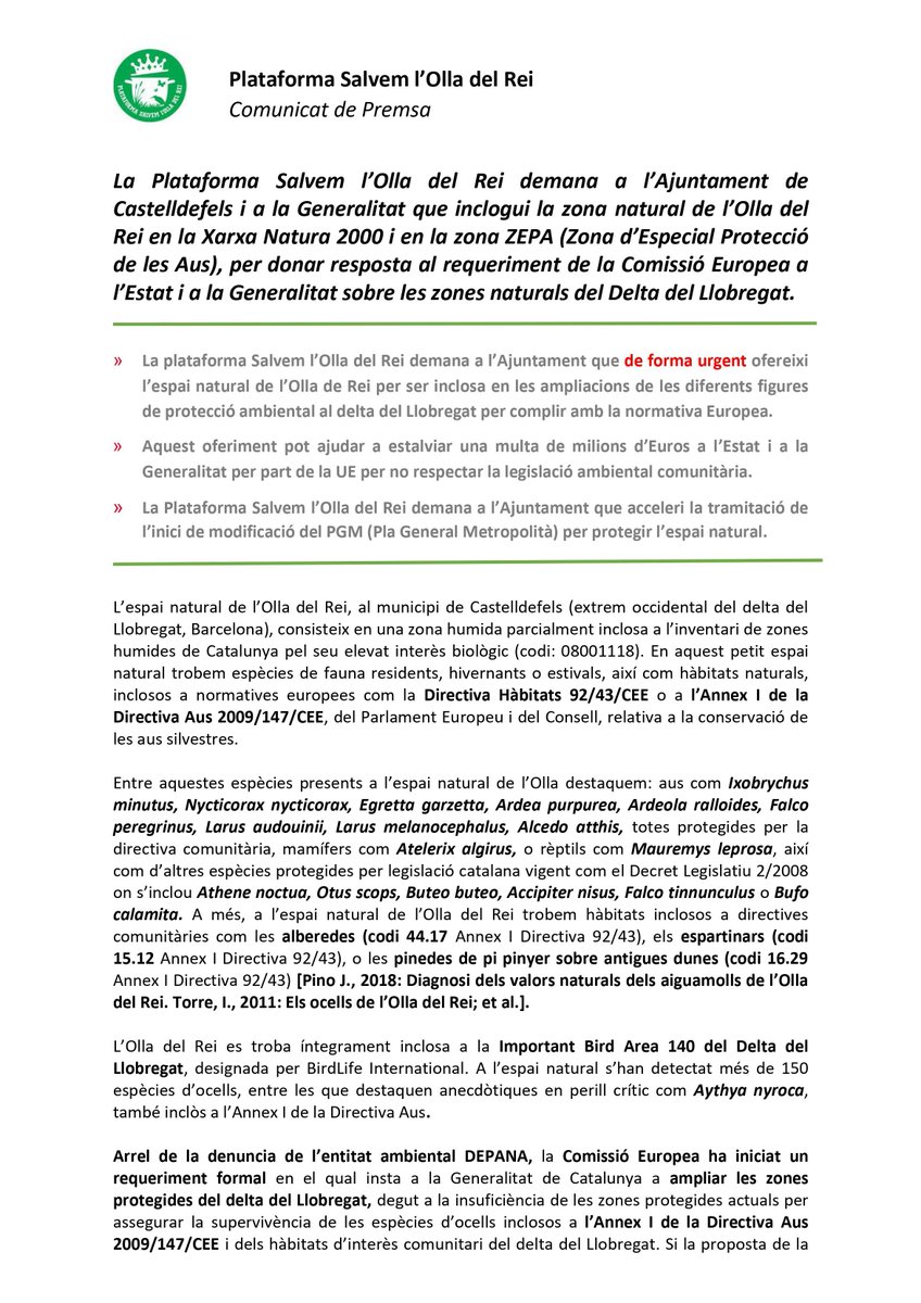 Salvem l'Olla del Rei tweet media