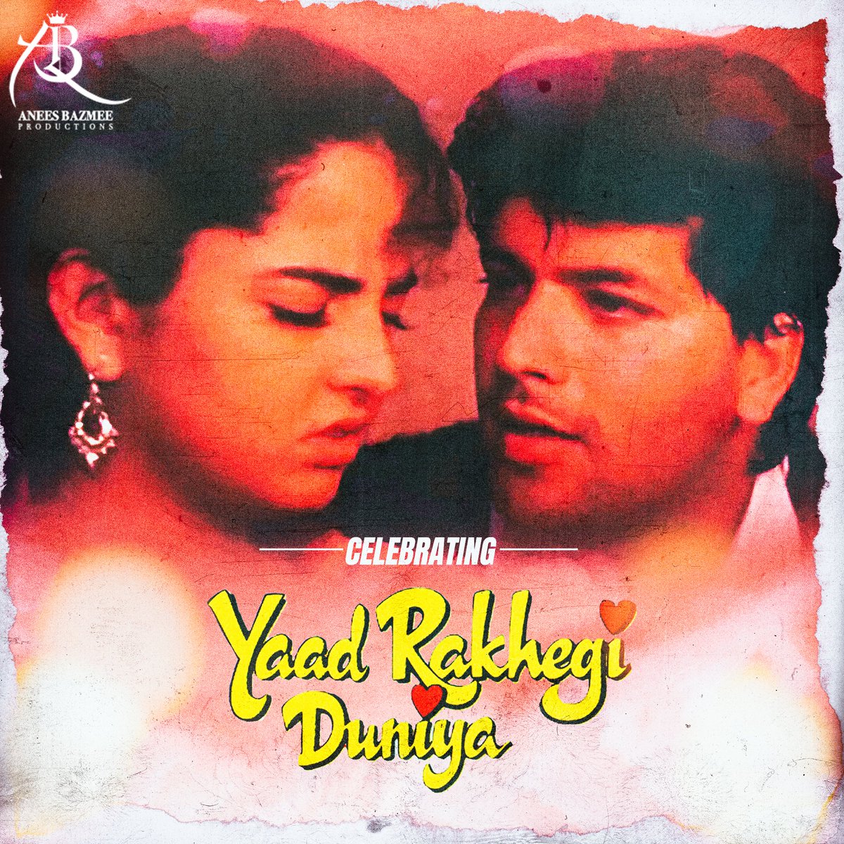 Celebrating 29 years of the romantic drama, #YaadRakhegiDuniya!
#29YearsOfYaadRakhegiDuniya

#AneesBazmeeProductions #AdityaPancholi #RukhsarRehman #Bollywood #Romantic #Drama #BollywoodMovie