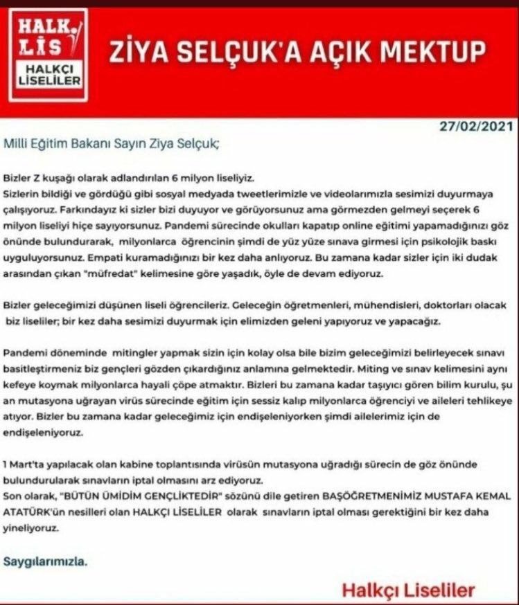cdnecfs's tweet photo. @tcmeb @ziyaselcuk #NoticeTurkishStudents https://t.co/ql4wJwoFAj