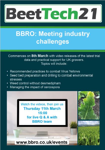 UPLCorp_UK's tweet photo. For latest #sugarbeet trials data plus practical support, check out @BBRO_Beet #BeetTech21 – starting March 8th! Join technical experts, including Pam Chambers, UPL, at the Q&A live session on March 11th.
Sign up here - https://t.co/0IjDV2SwFf https://t.co/KfbNDOFqGj