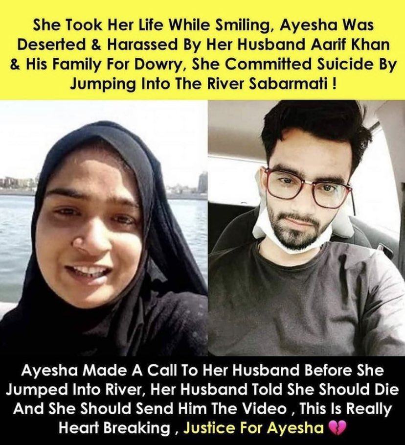 #Ayesha #dowry 
That is why I don’t Believe in #arrangemarriages 
One who Supports before you get married is one who is made for you !
Why is Indian Society not understanding the truth Behind the Happiness of oneself & it’s true that it’s Hard to Find who Supports !
#Truth #RIP