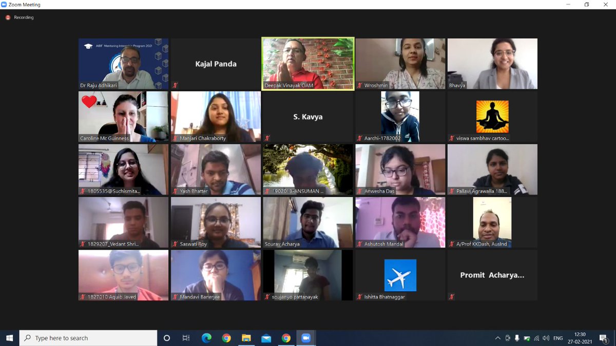 The Mentoring sessions for the pan-Indian Interns has started with the Inaugural Session on #CommunityLeadership by <a href="/MrDeepakVinayak/">Deepak Vinayak OAM JP</a>. A Brilliant session that inspired our interns to think about service and contribute to their local community.  @multiculturevic @AusIndiaCouncil