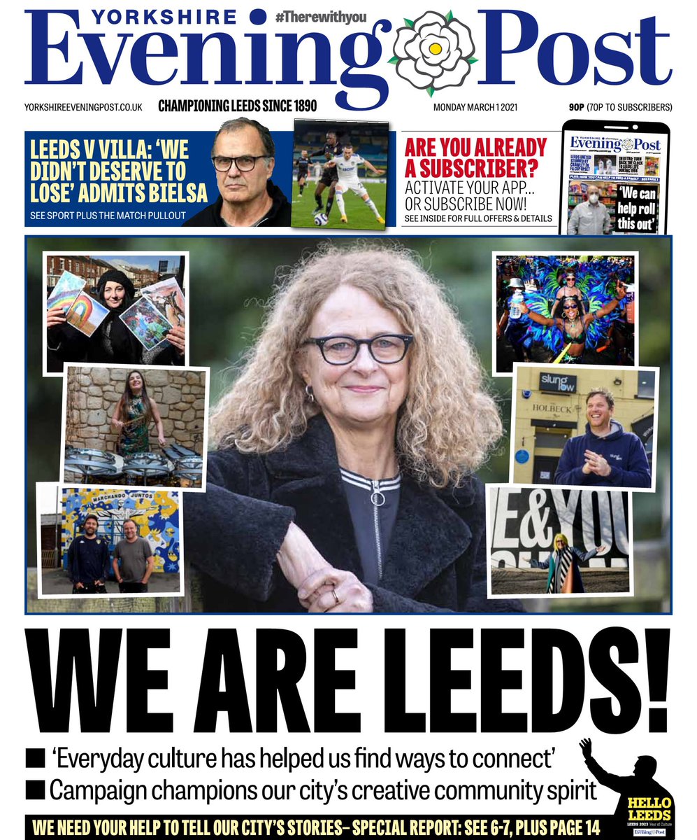 LauraCollinsYPN's tweet photo. Every one of us has a story to tell and stories play a powerful role in shaping our city. Storytelling is at the heart of culture and given @LeedsNews has been telling the city’s story since 1890, we want to build on this 🙌🏻 @leeds_2023 #HelloLeeds
https://t.co/ivknGkwQBp https://t.co/RwrVKdQoaO
