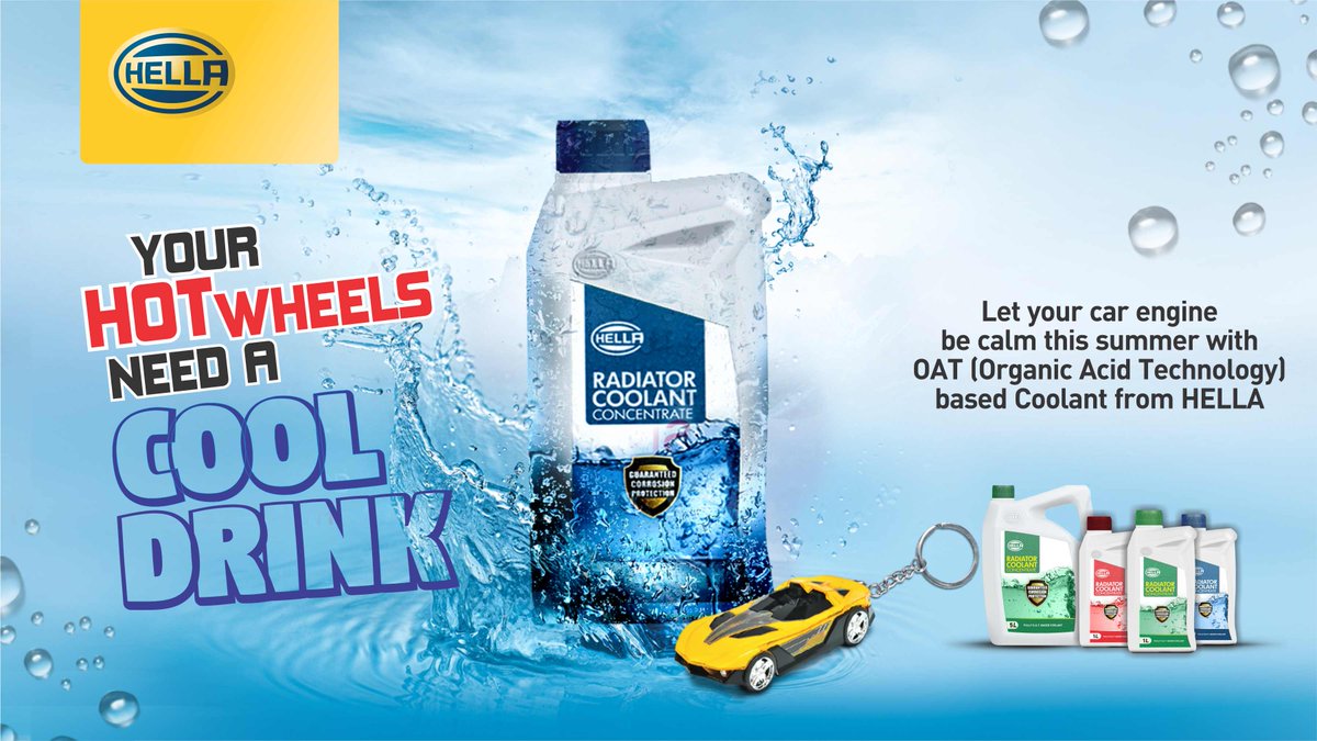 Hella_India's tweet photo. Get prepared for the summer heat with exclusively engineered OAT-based Coolant from HELLA.
π https://t.co/2zutGr7mZR
π€1800 103 5405
#Hella #HellaIndia #Coolant #OATBasedCoolant #Cars #DriveSafe #SummerIsComing https://t.co/eEsuM1o5yA
