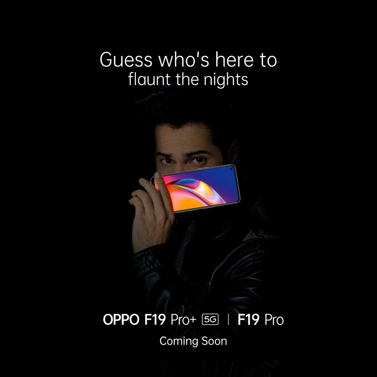 damyantsingh's tweet photo. The #OPPOF19ProSeries is coming! We can't wait for the newest star of the OPPO family to unveil how it will magically make you #FlauntYourNights. Guess the Bollywood superstar behind the phone and repost using #OPPOF19ProSeries. One lucky winner gets a F19 Pro+ 5G! https://t.co/FidAdQWACP