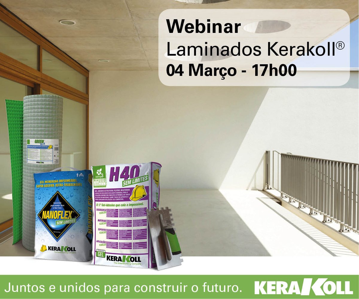 Os sistemas LAMINADOS KERAKOLL asseguram uma colocação impermeável perfeita e garantida para manter seca a sua casa. 

Assista ao WEBINAR LAMINADOS KERAKOLL na próxima 5.ª-feira, 04 de Março pelas 17h00. Mais informação em kerakoll.com/pt-pt/eventos/

#kerakoll #kerakollgroup