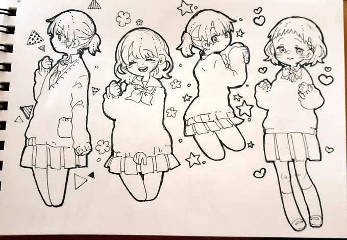 女の子落書き 