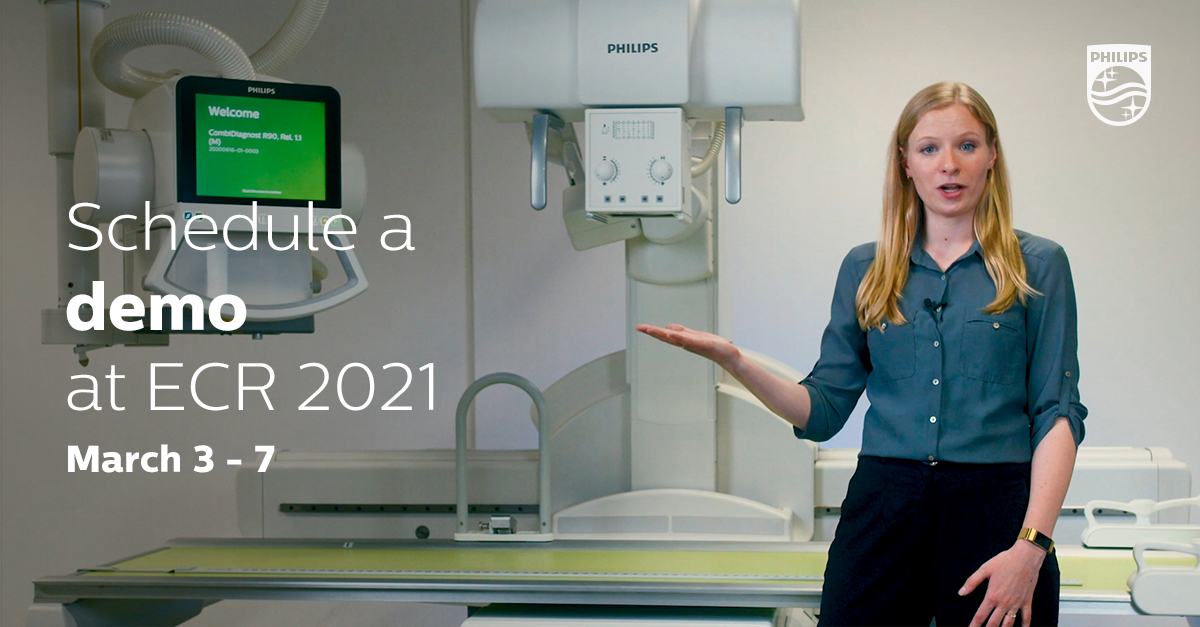 Together, we can tackle your workflow challenges. Learn about winning workflow solutions in radiology at #ECR2021. Request a live demo with Philips at ECR 2021: to.philips/6019HlkFT