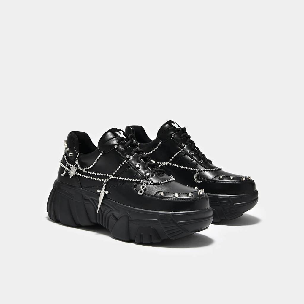 rimo core chunky black trainers