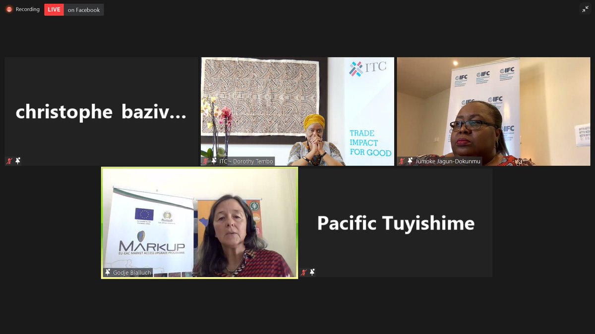 eacmarkup's tweet photo. Final panel speaker @eacgiz Godje Bialluch talking about the huge importance of standard harmonisation, and how getting there means constant consultations and inclusive participation, impacted by COVID but still pushing along! Work continues to benefit all! @eacmarkup #EACInvest https://t.co/N8VfJHgvuB