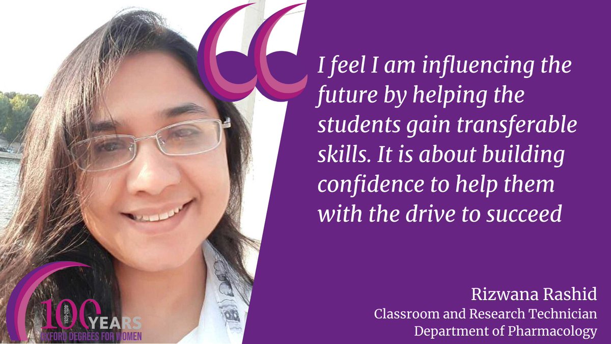 Medical Sciences (@oxfordmedsci) on Twitter photo Rizwana Rashid is Classroom and Research Technician in <a href="/PharmOxford/">Pharmacology Oxford</a>. With multiple degrees and a background in marketing, read about Rizwana's career and aspirations for herself and her teenaged daughters 👉medsci.ox.ac.uk/100-women-of-o…
#100WomenOfOxfordMedSci #WomenInSTEM Rizwana Rashid is Classroom and Research Technician in <a href="/PharmOxford/">Pharmacology Oxford</a>. With multiple degrees and a background in marketing, read about Rizwana's career and aspirations for herself and her teenaged daughters 👉medsci.ox.ac.uk/100-women-of-o…
#100WomenOfOxfordMedSci #WomenInSTEM