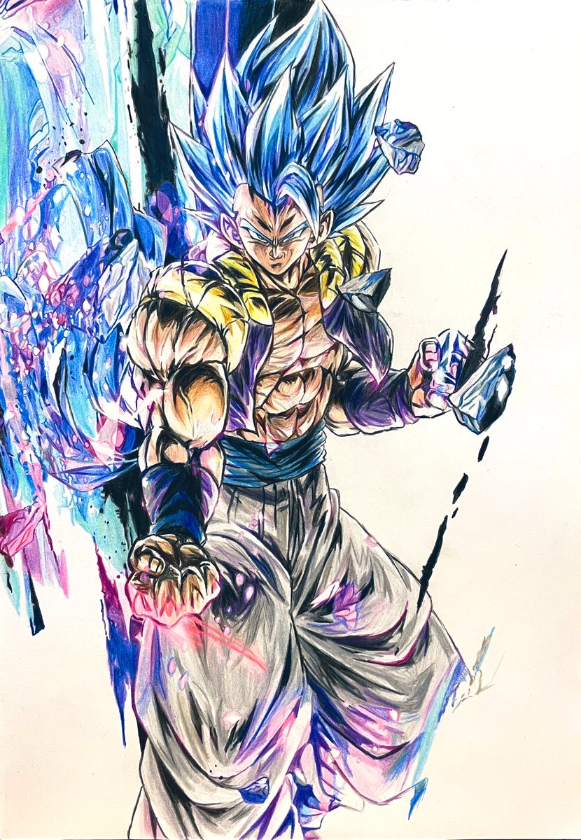 ドラゴンボール 今日はここまで進みました ゴジータブルー レジェンズ ドラゴ ダインのイラスト