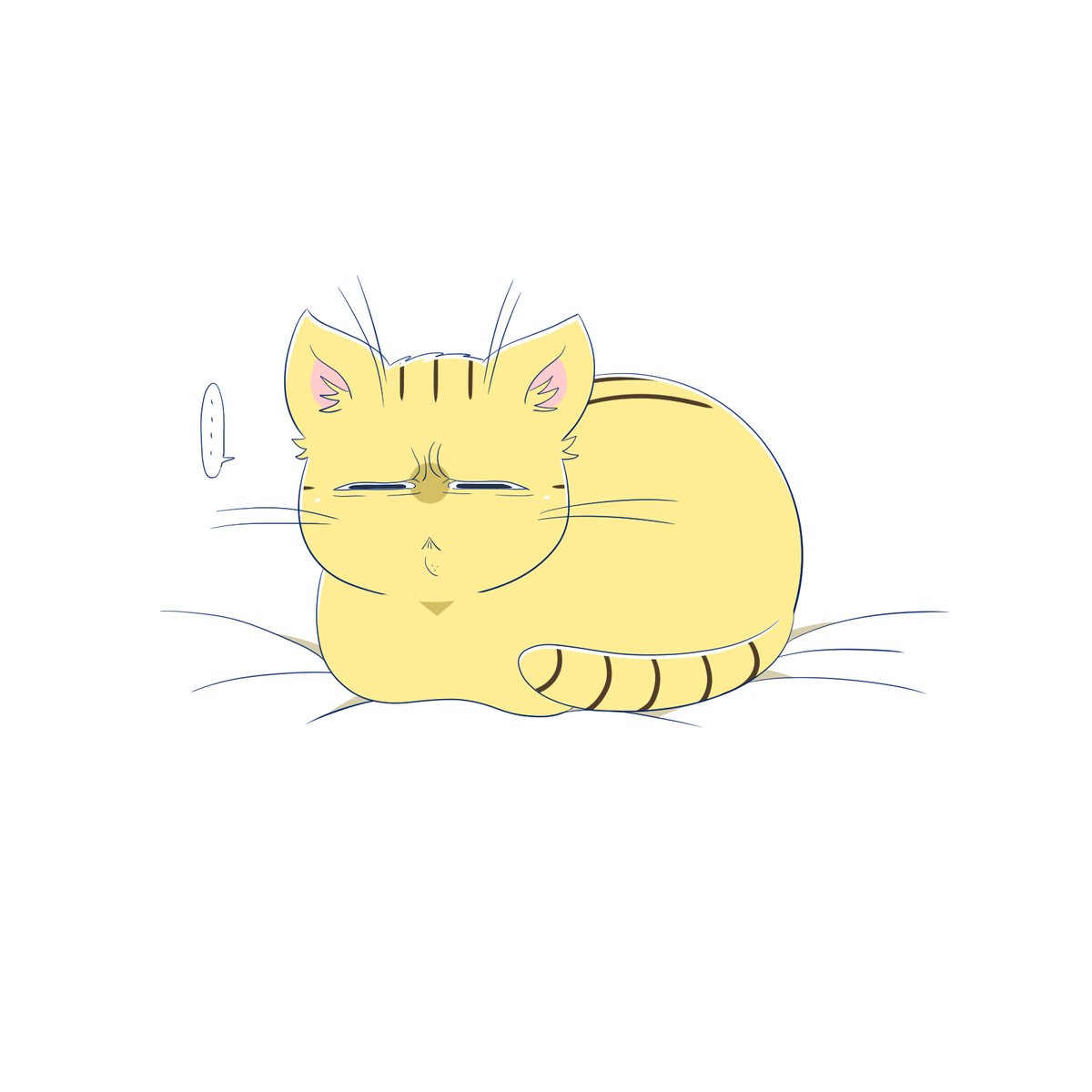 ドットjp 暗い部屋で気持ちよく寝てたのに急に電気つけられてすごい不機嫌な猫ちゃん イラスト 絵 落書き イラスト好きな人と繋がりたい