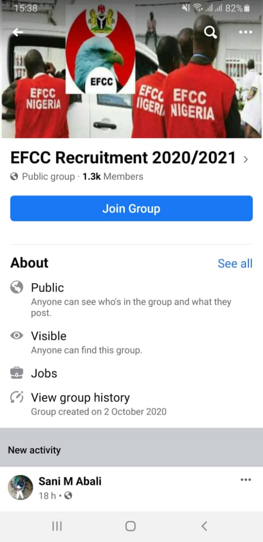 EFCC Nigeria on X: &ldquo;EFCC Disowns Recruitment Group on WhatsApp The 