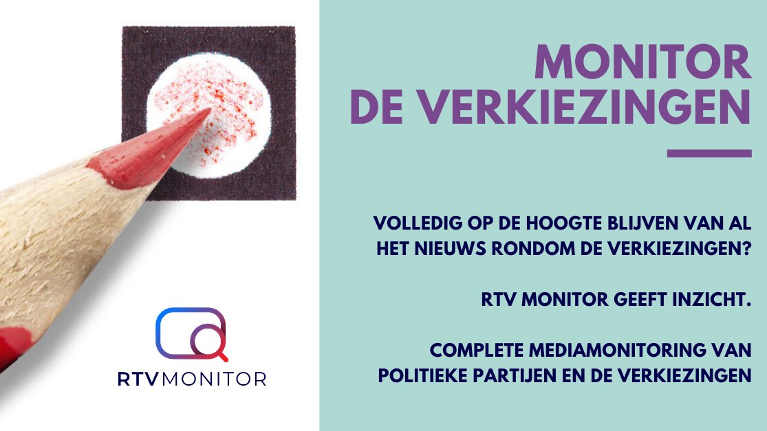 Al volledig op de hoogte van al het nieuws rondom de verkiezingen? Politieke mediamonitoring is een must. RTV Monitor geeft inzicht. Meer info: lnkd.in/grucurZ 

#Verkiezingen2021 #tweedekamer #verkiezingen #politiek