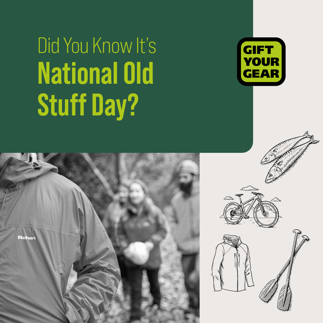 giftyourgear's tweet photo. Did you know it’s #OldStuffDay? 

A day to embrace the old stuff we own, or inspire us to do something new! 

If you've been having a declutter or spring clean, at #GiftYourGear we pass on your old but usable outdoor kit to a number of inspiring causes! ♻

#Reuse 
#Explore https://t.co/1FC9tXALvQ