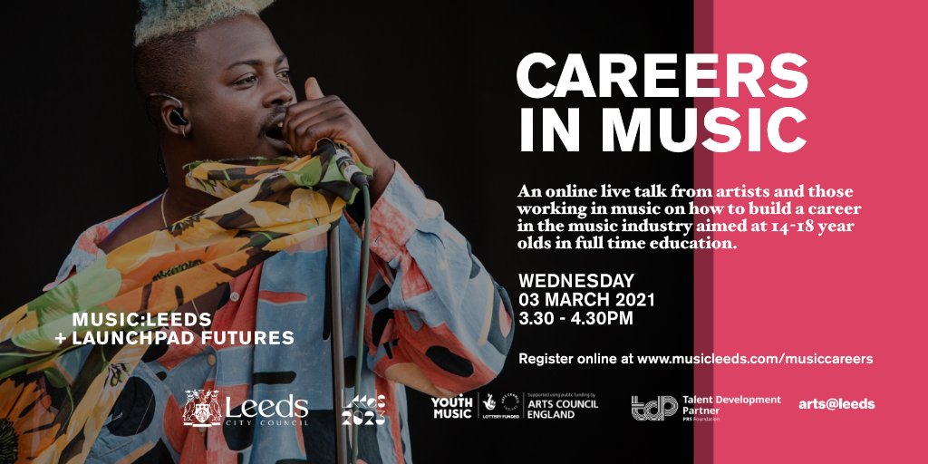 🎶 Are you 14-18 and interested in a career in music? 

Join <a href="/musicleeds/">Music:Leeds</a> this Wednesday for a session with artists and professionals!

Further details ▶️ bit.ly/37RzhiP