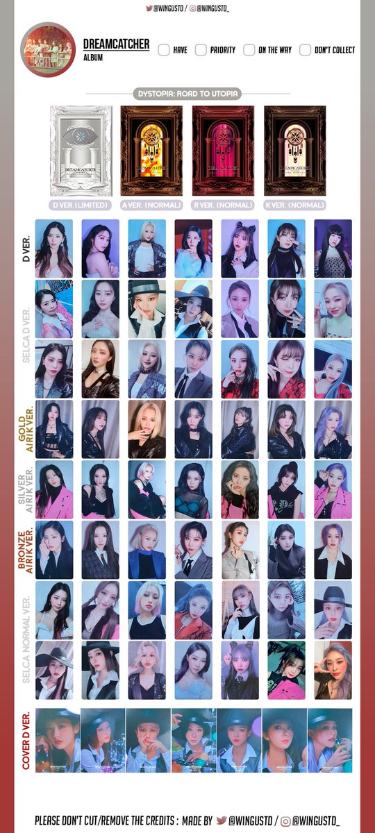 ꜥꜤ🌙 #dreamcatcher ot7 — dystopia: road to utopia photocards