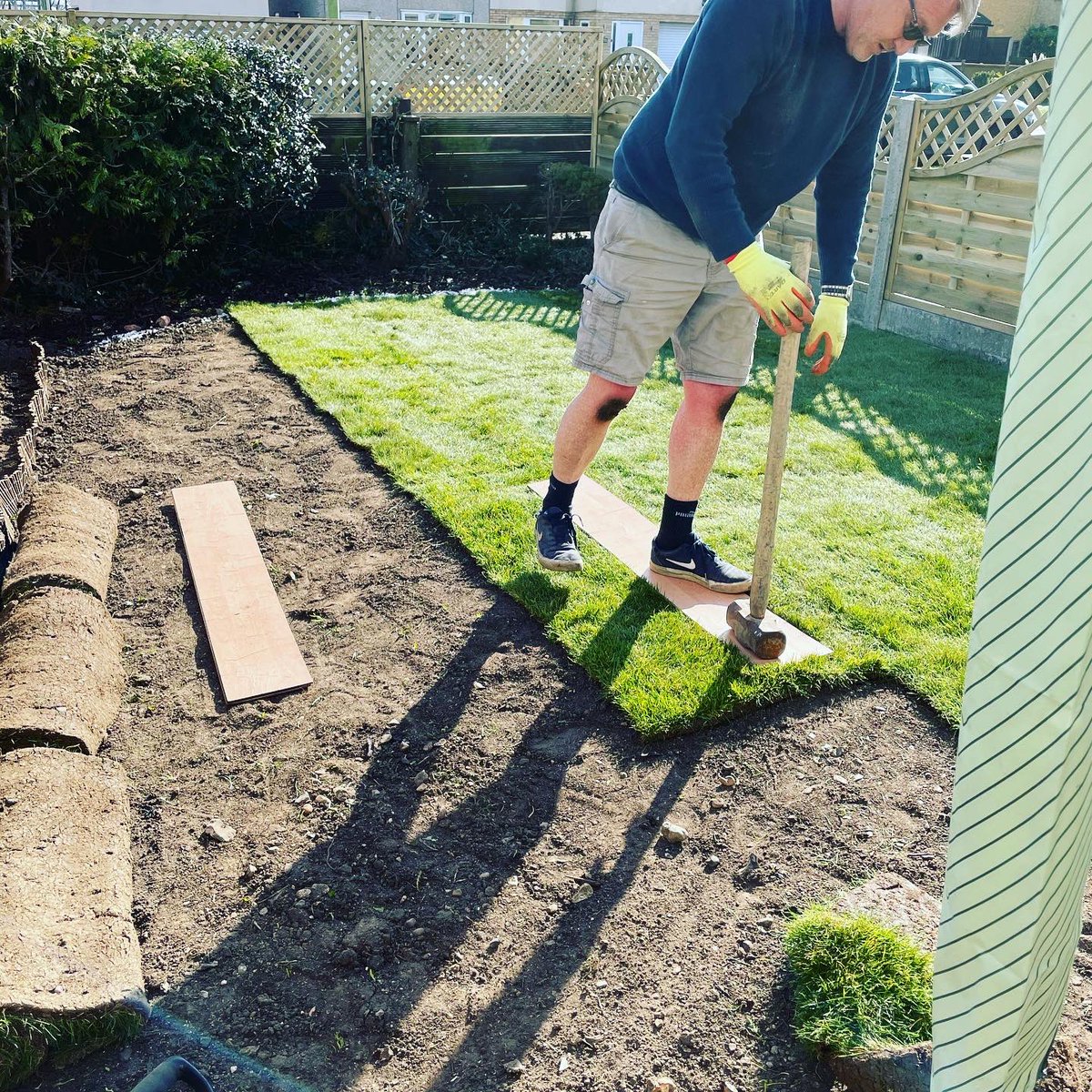 tinafinch's tweet photo. Woohoo turf is going down https://t.co/cFwrwWsU9v