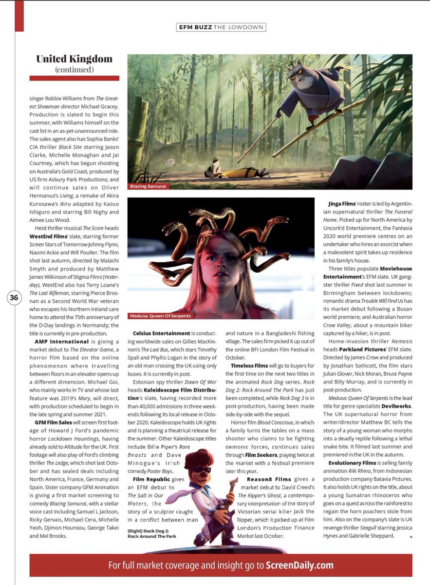 BERLIN EFM #UK #BUZZ title MEDUSA! DAY 1! @ScreenInternational !